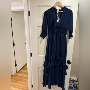 Elegant Navy Blue Maxi Dress